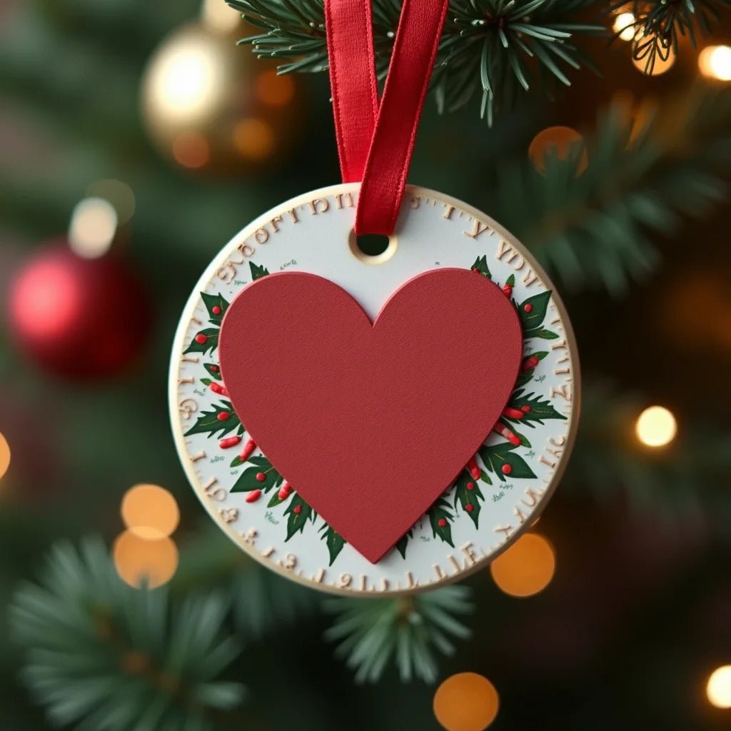 Craft a Personalized Christmas Photo Ornament with Heart - Coolpeacock