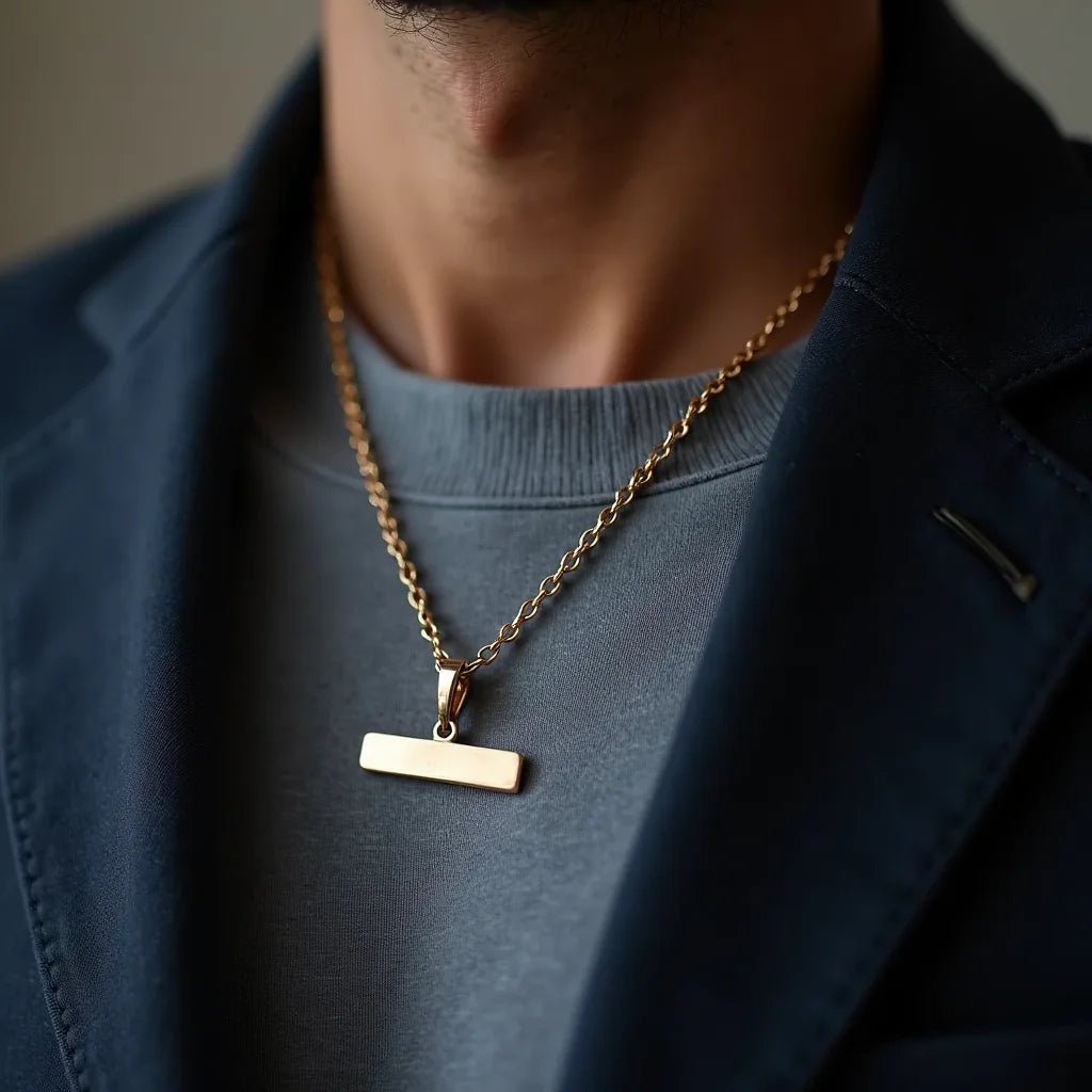 Engraved Bar Necklaces for Men That Elevate Everyday Looks - Coolpeacock