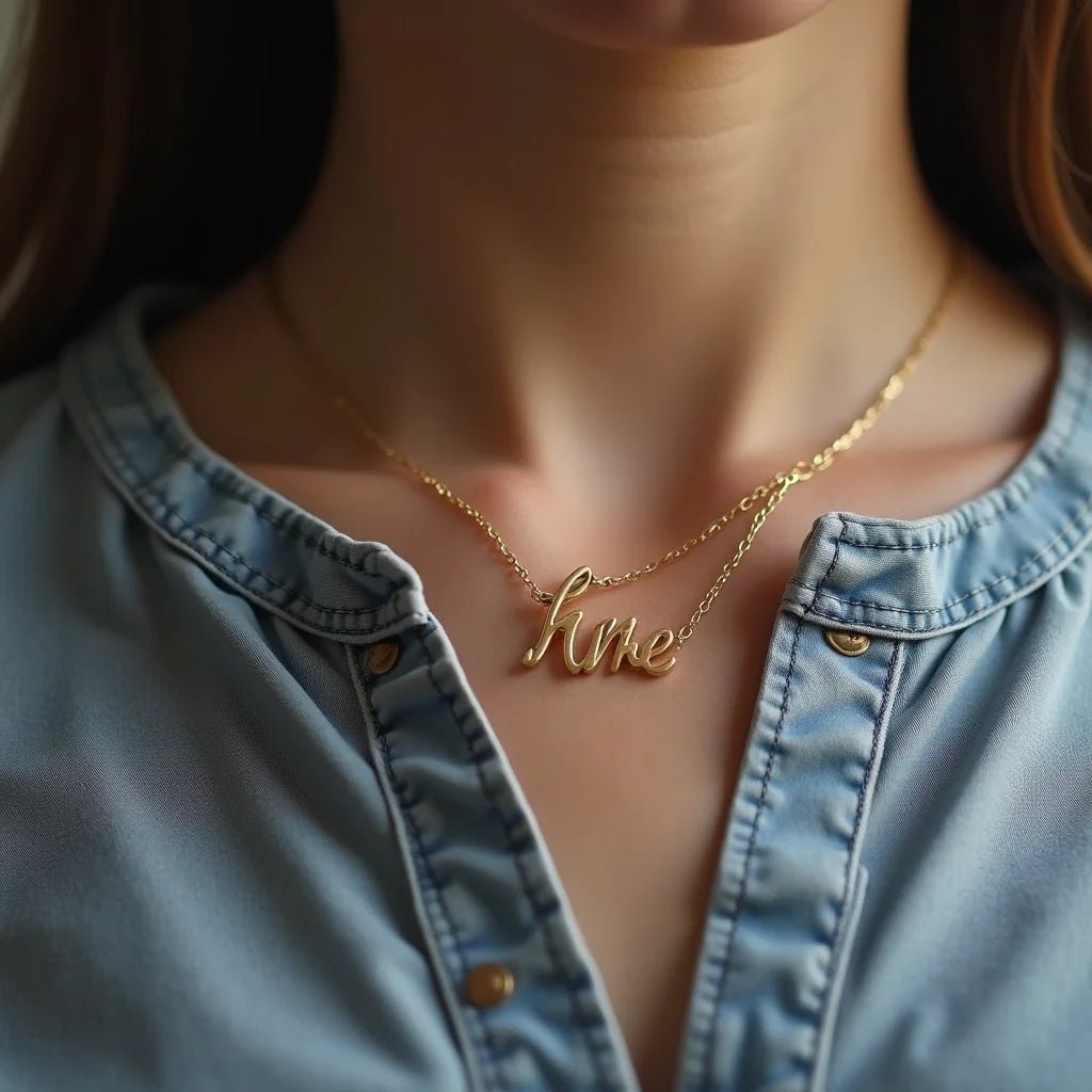 Engraved Name Necklace Guide to Meaning Styles and Care - Coolpeacock