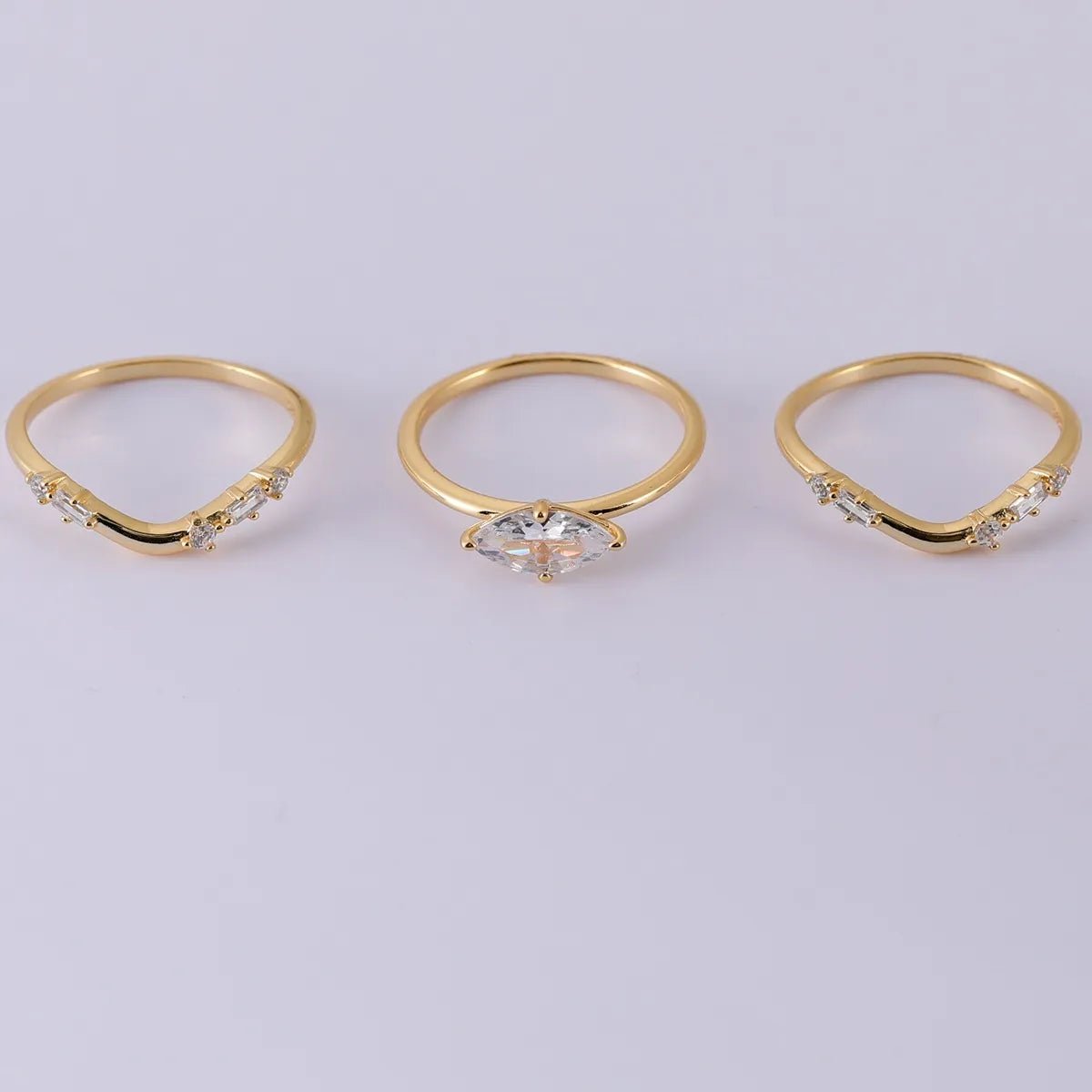 1 Carat Moissanite 925 Sterling Silver 3pcs Ring Set - Coolpeacock