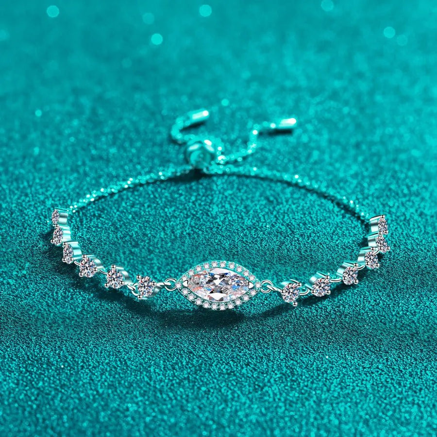 1 Carat Moissanite 925 Sterling Silver Bracelet - Coolpeacock