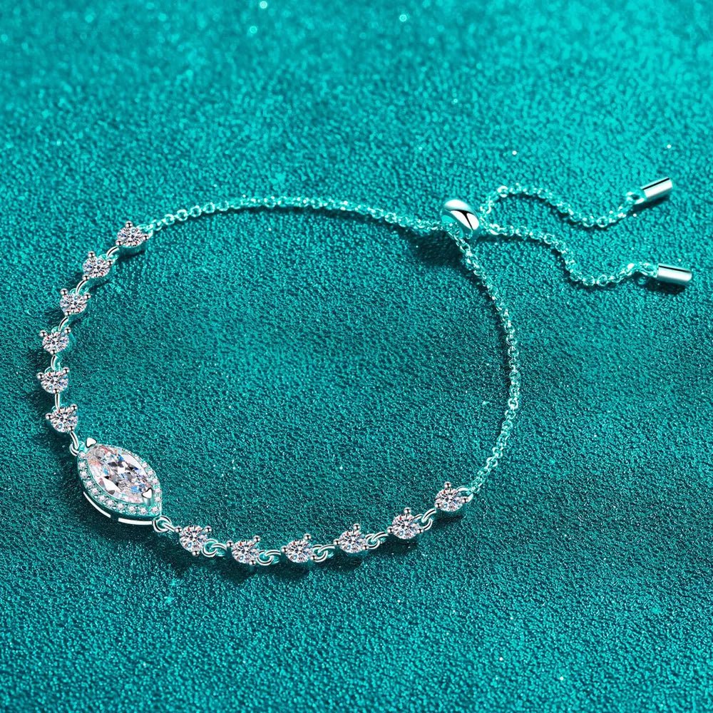 1 Carat Moissanite 925 Sterling Silver Bracelet - Coolpeacock