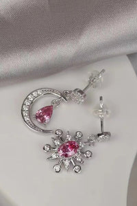 1 Carat Moissanite 925 Sterling Silver Moon & Star Earrings - Coolpeacock
