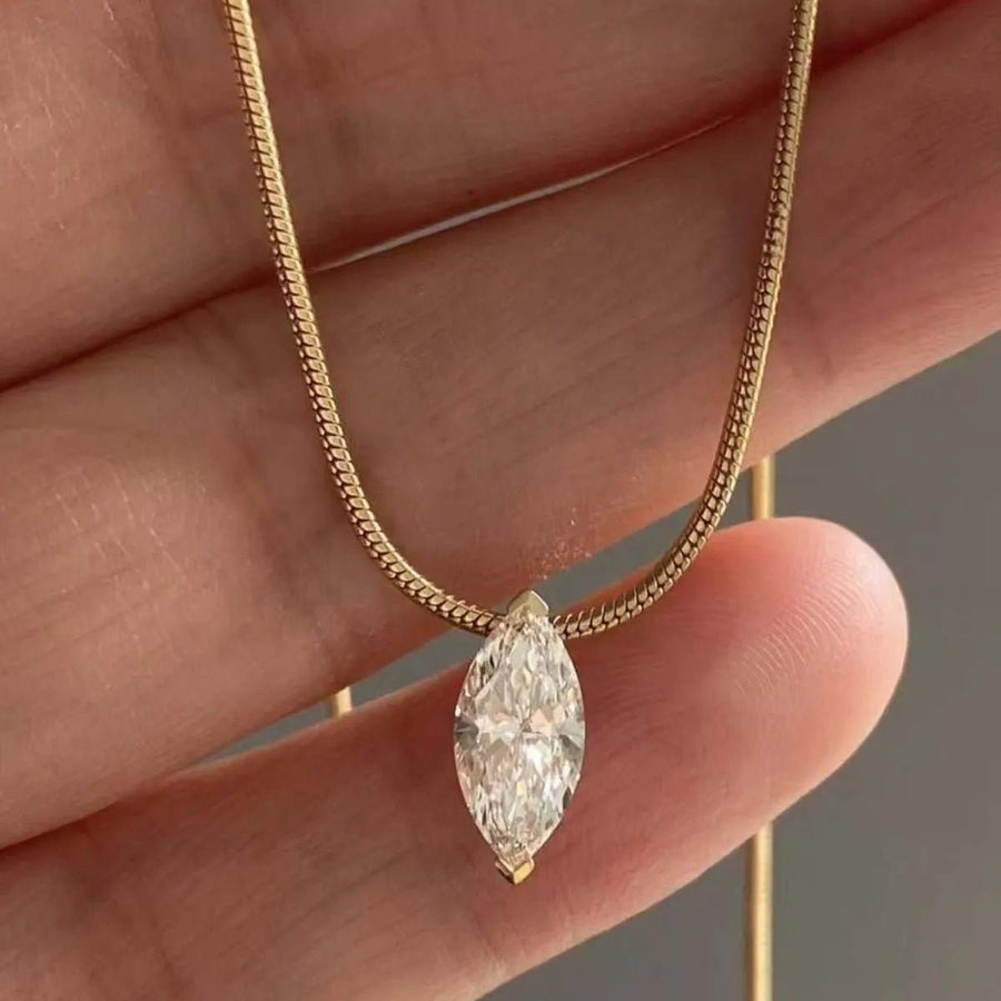 1 Carat Moissanite 925 Sterling Silver Necklace - Coolpeacock