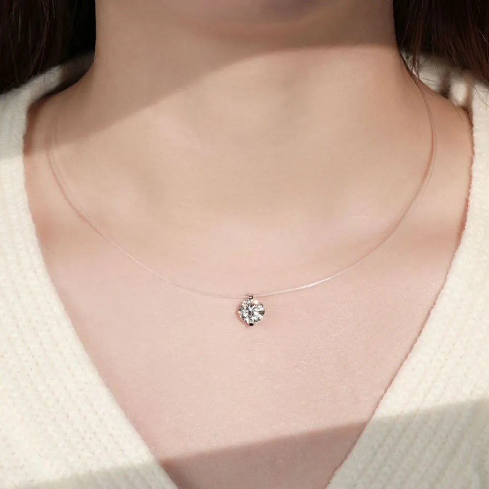 1 Carat Moissanite 925 Sterling Silver Necklace - Coolpeacock