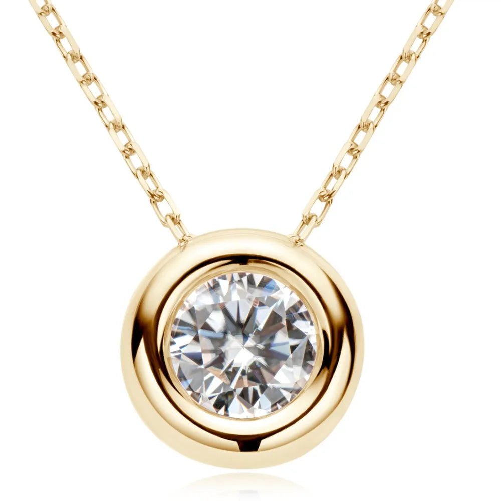 1 Carat Moissanite 925 Sterling Silver Necklace - Coolpeacock