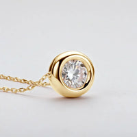 1 Carat Moissanite 925 Sterling Silver Necklace - Coolpeacock