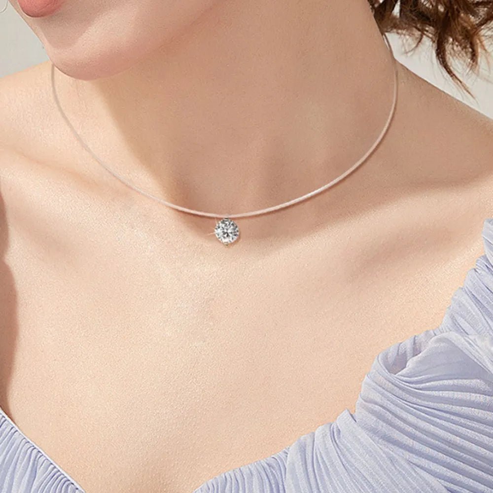 1 Carat Moissanite 925 Sterling Silver Necklace - Coolpeacock