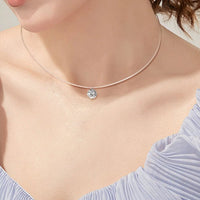 1 Carat Moissanite 925 Sterling Silver Necklace - Coolpeacock