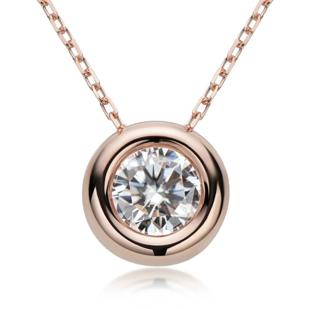 1 Carat Moissanite 925 Sterling Silver Necklace - Coolpeacock