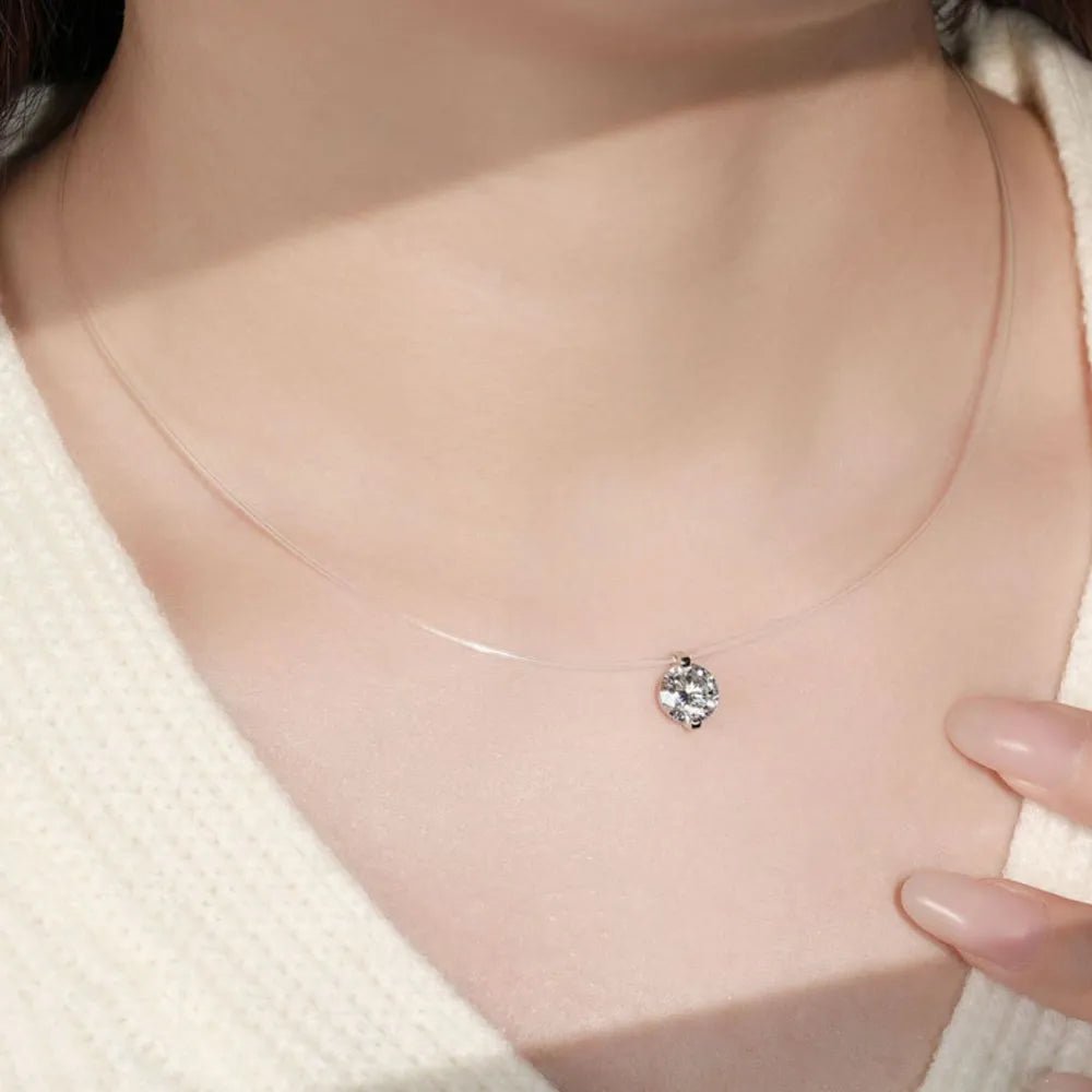 1 Carat Moissanite 925 Sterling Silver Necklace - Coolpeacock