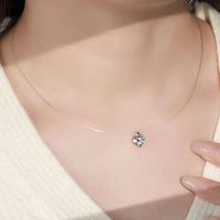 1 Carat Moissanite 925 Sterling Silver Necklace - Coolpeacock