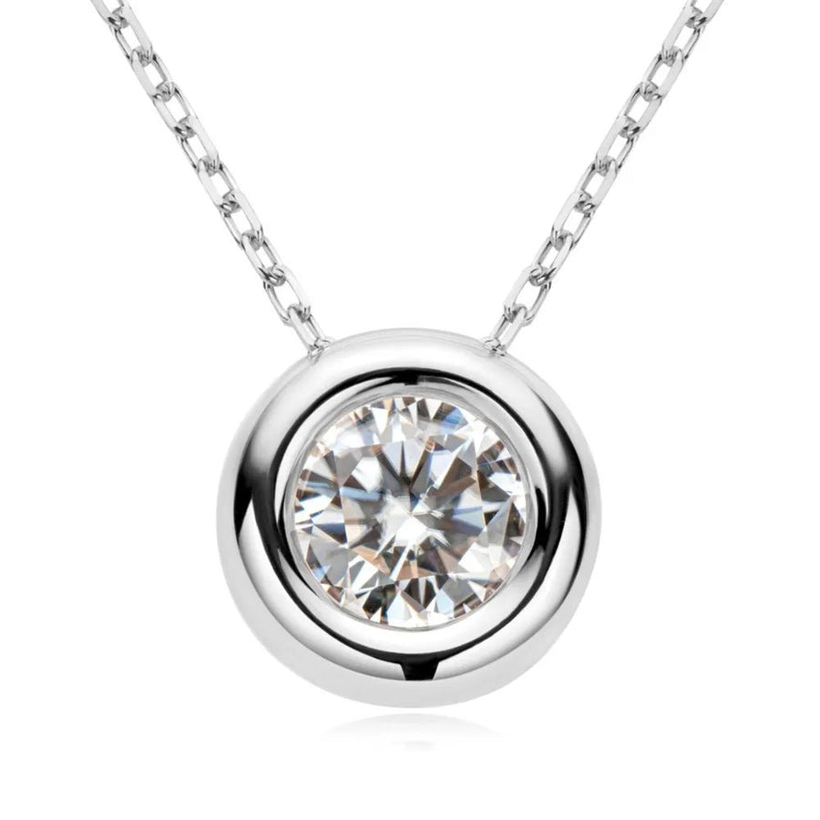 1 Carat Moissanite 925 Sterling Silver Necklace - Coolpeacock
