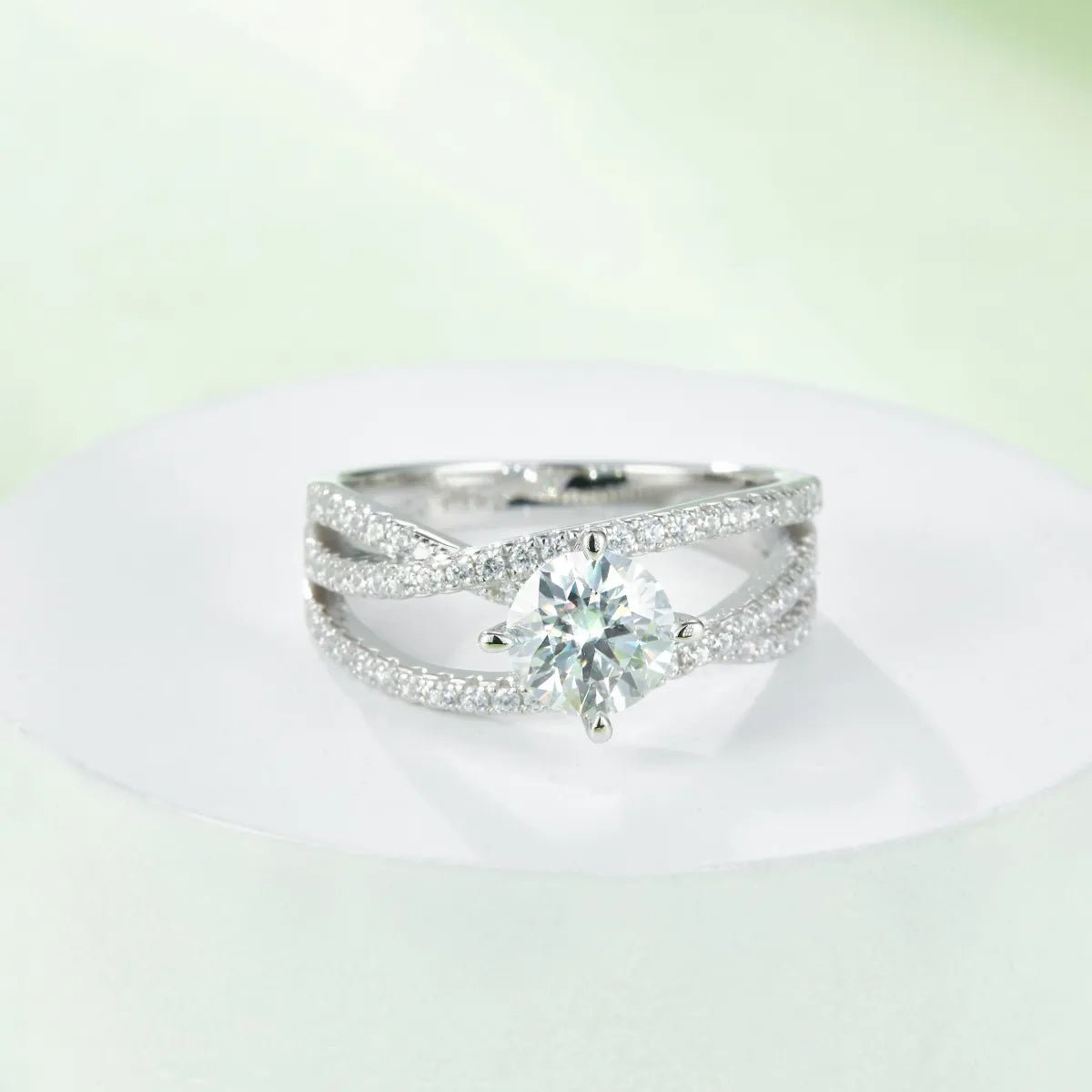 1 Carat Moissanite 925 Sterling Silver Ring - Coolpeacock