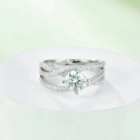 1 Carat Moissanite 925 Sterling Silver Ring - Coolpeacock