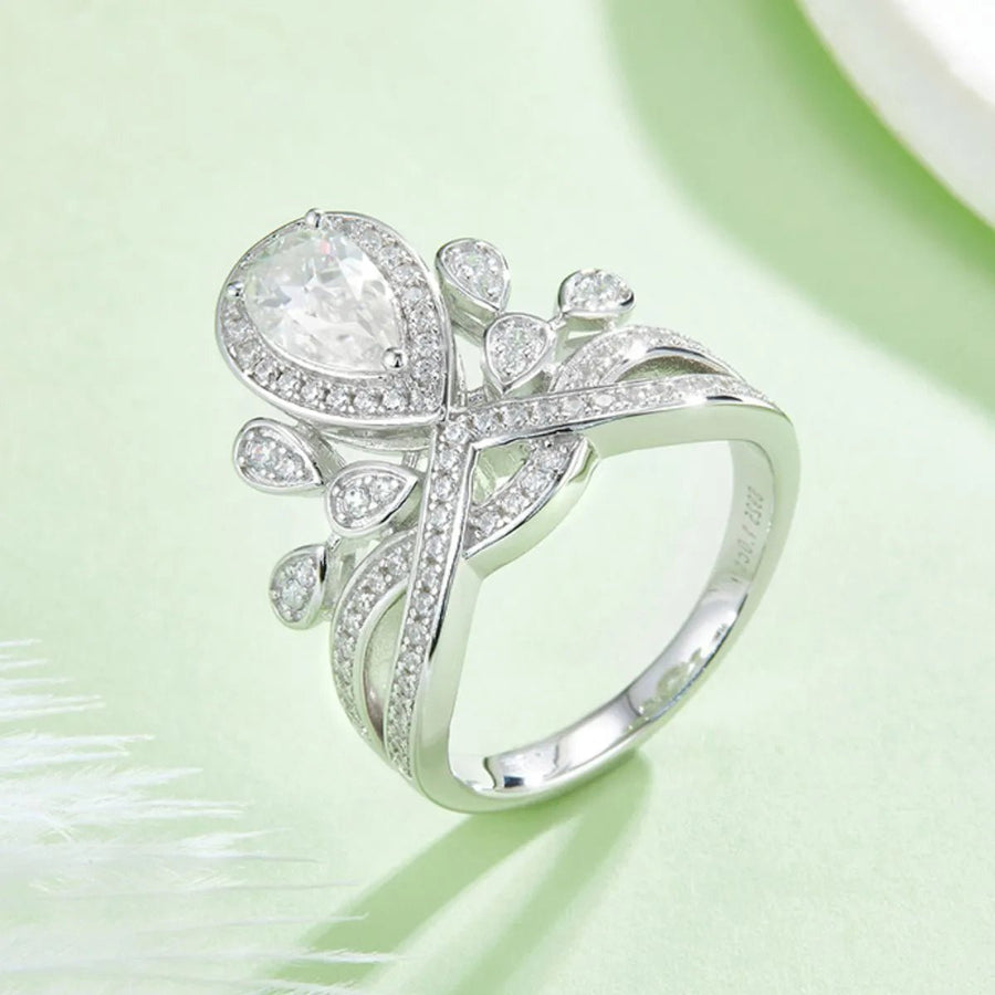 1 Carat Moissanite 925 Sterling Silver Ring - Coolpeacock