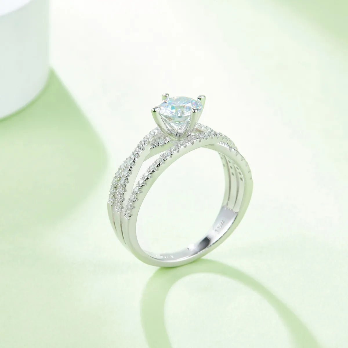 1 Carat Moissanite 925 Sterling Silver Ring - Coolpeacock