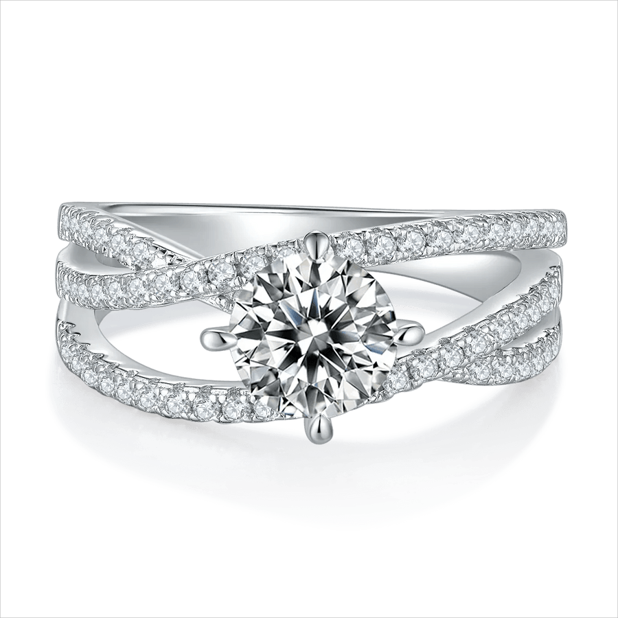 1 Carat Moissanite 925 Sterling Silver Ring - Coolpeacock