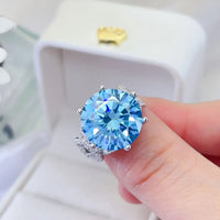 10 Carat Moissanite 925 Sterling Silver Ring - Coolpeacock