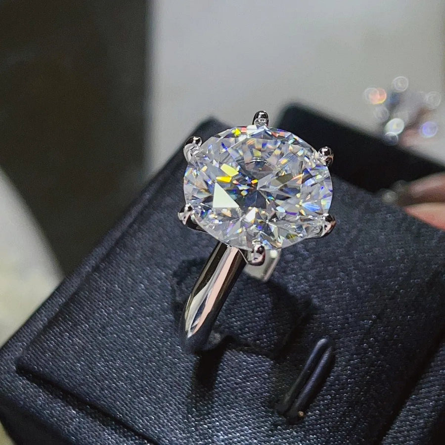 10 Carat Moissanite 925 Sterling Silver Ring - Coolpeacock