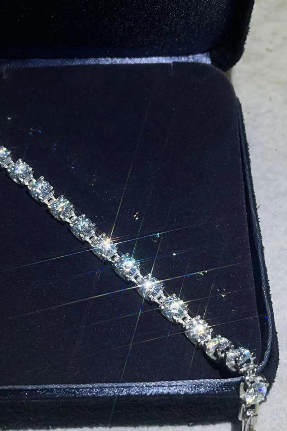 10 Carat Moissanite Platinum - Plated Bracelet - Coolpeacock