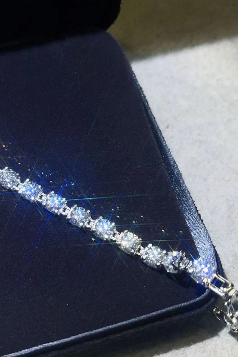 10 Carat Moissanite Platinum - Plated Bracelet - Coolpeacock