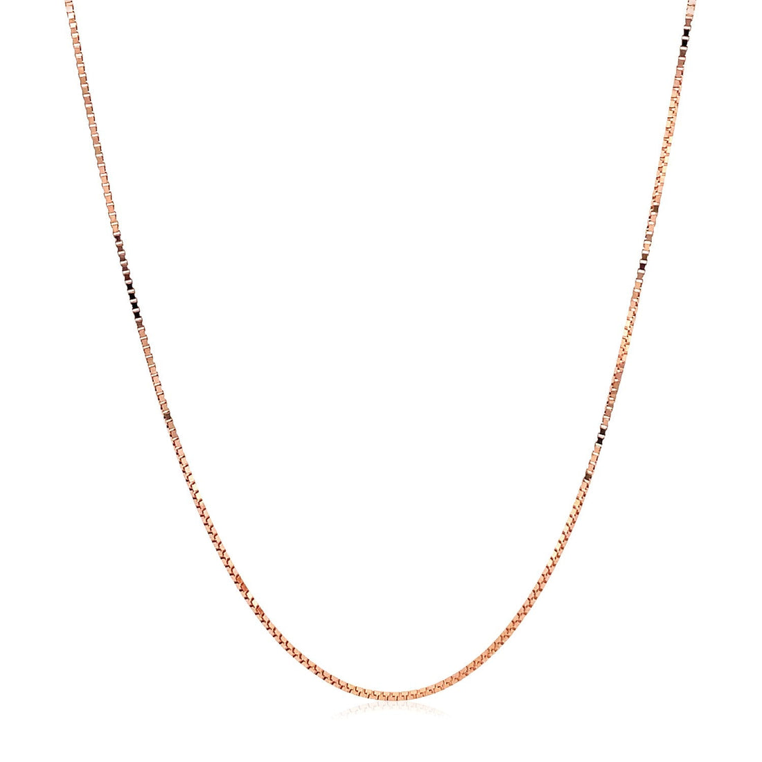 14k Rose Gold Adjustable Box Chain (0.70 mm) - Coolpeacock