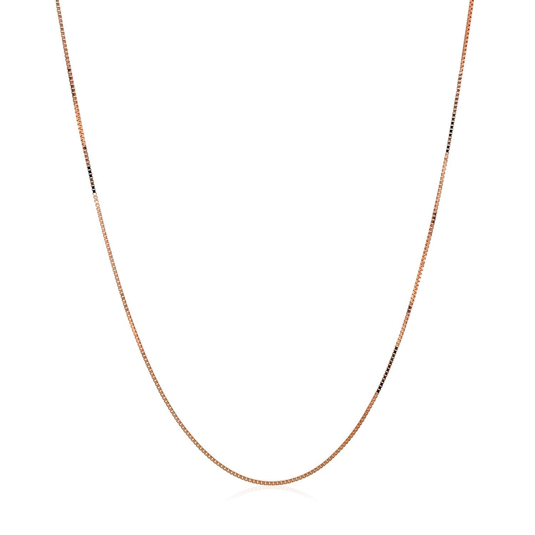 14k Rose Gold Classic Box Chain (0.45 mm) - Coolpeacock