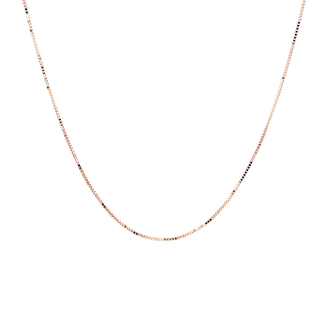 14k Rose Gold Classic Box Chain (0.45 mm) - Coolpeacock