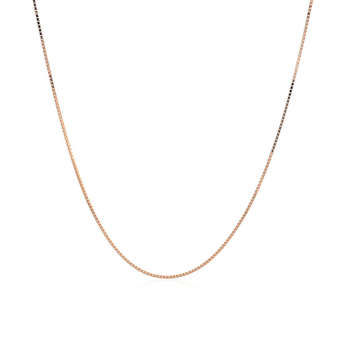 14k Rose Gold Classic Box Chain (0.60 mm) - Coolpeacock