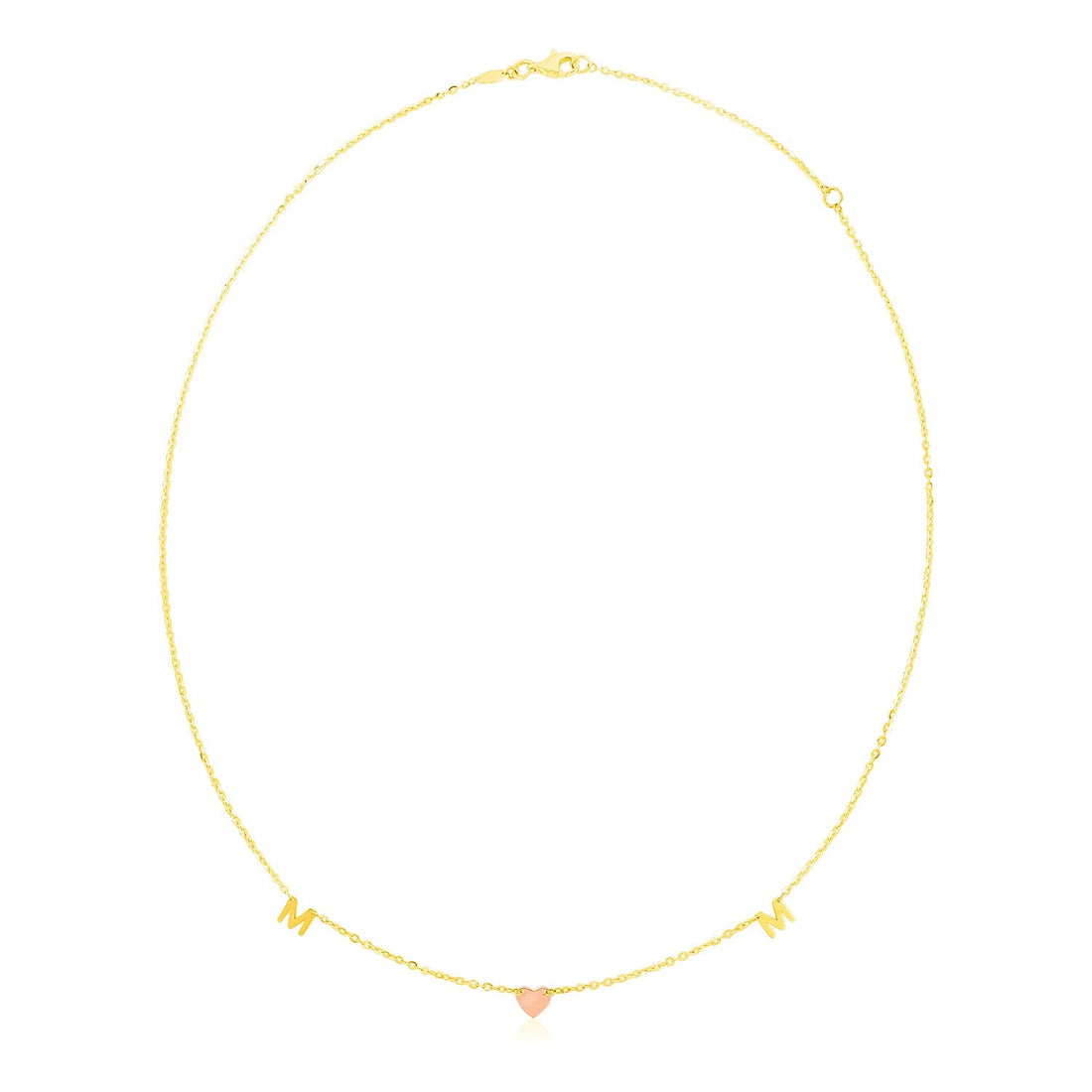 14k Yellow and Rose Gold Mom Necklace - Coolpeacock