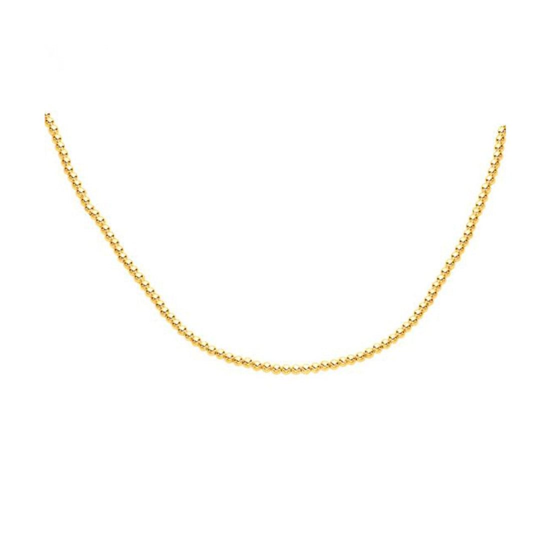 14k Yellow Gold Bead Chain (3mm) - Coolpeacock