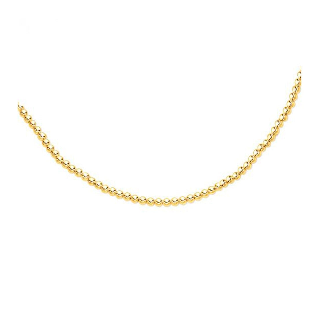 14k Yellow Gold Bead Chain (6mm) - Coolpeacock