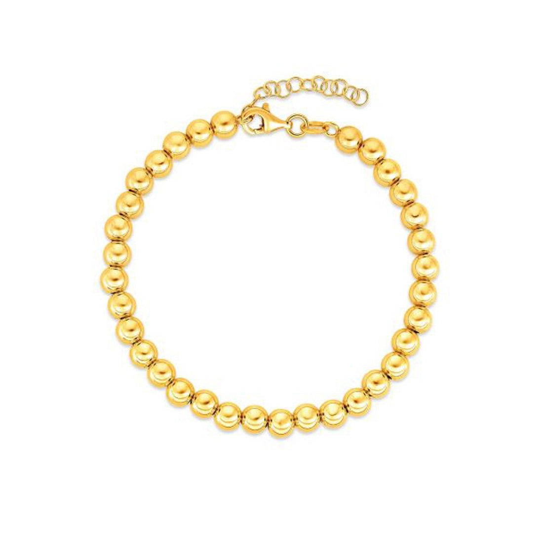 14k Yellow Gold Bead Chain Necklace(5mm) - Coolpeacock