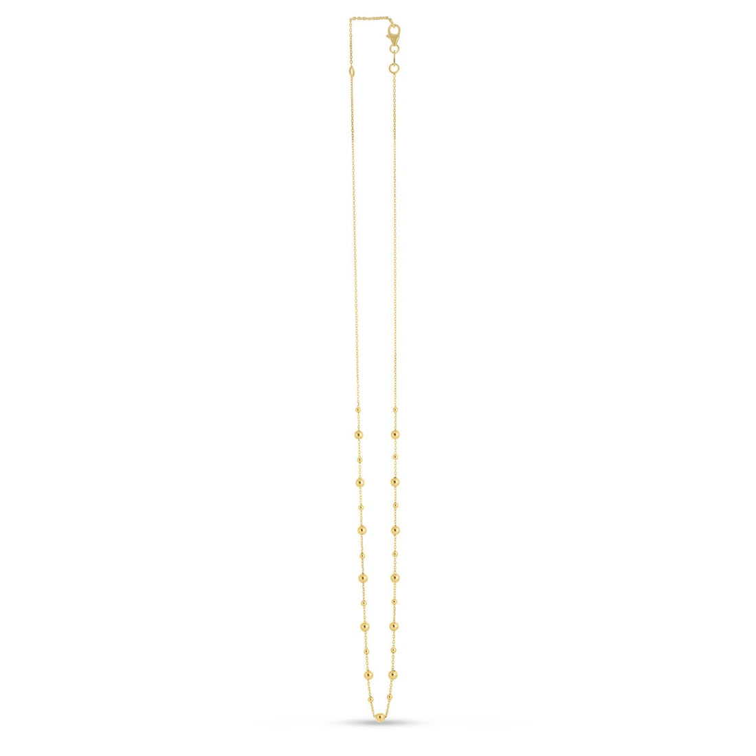 14k Yellow Gold Bead Necklace - Coolpeacock