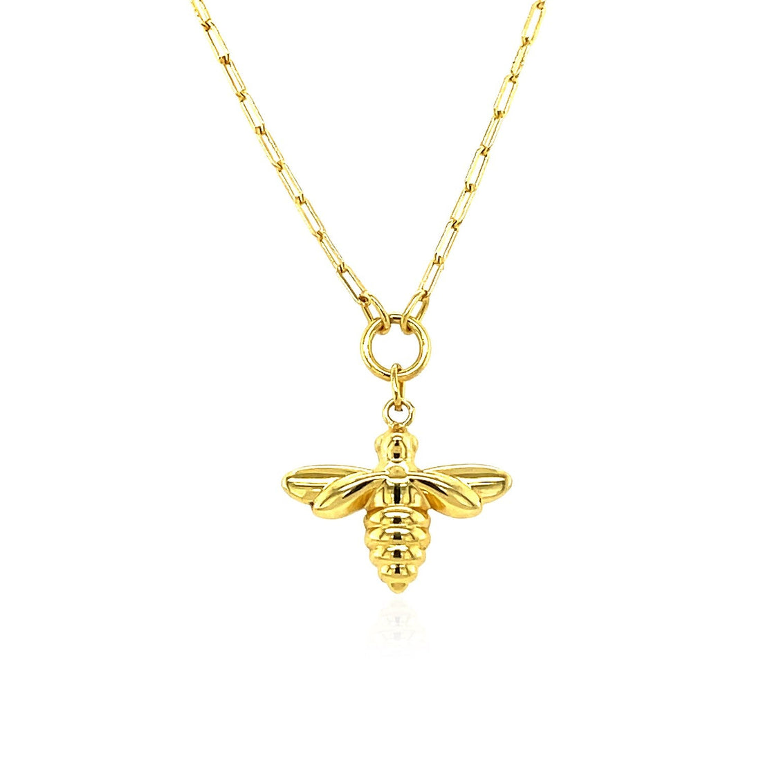 14K Yellow Gold Bee Necklace - Coolpeacock