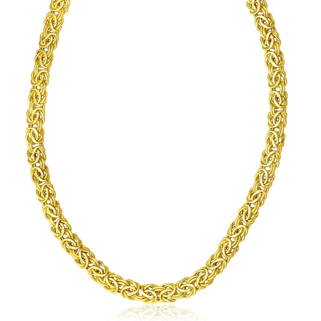 14k Yellow Gold Byzantine Design Stylish Necklace - Coolpeacock