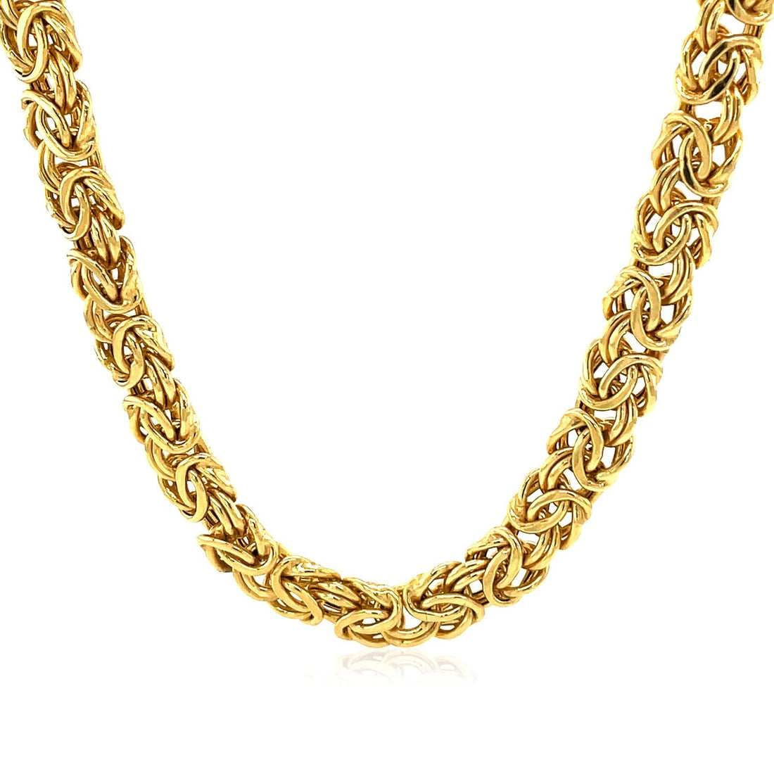 14k Yellow Gold Byzantine Motif Chain Necklace - Coolpeacock