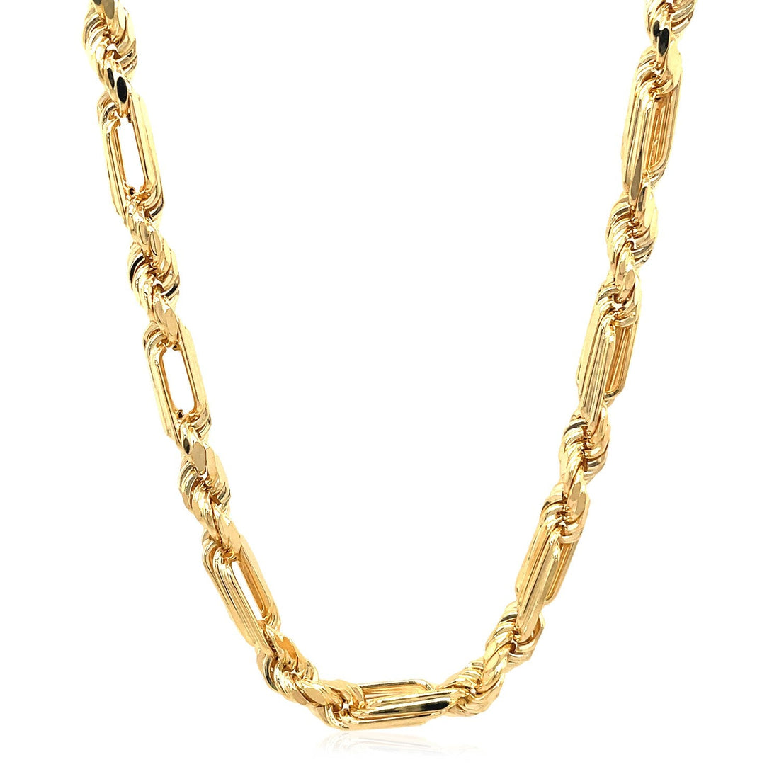 14k Yellow Gold Figaro Chain Necklace - Coolpeacock