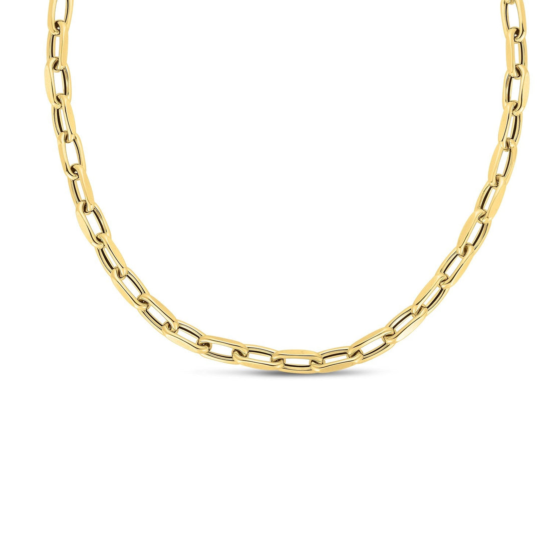 14k Yellow Gold French Cable Link Necklace (6mm) - Coolpeacock