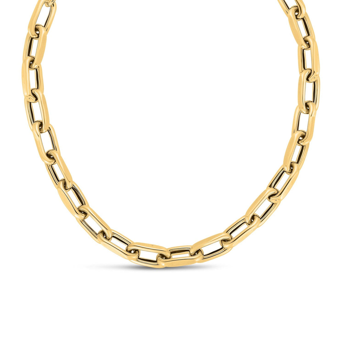 14k Yellow Gold French Cable Link Necklace (9mm) - Coolpeacock