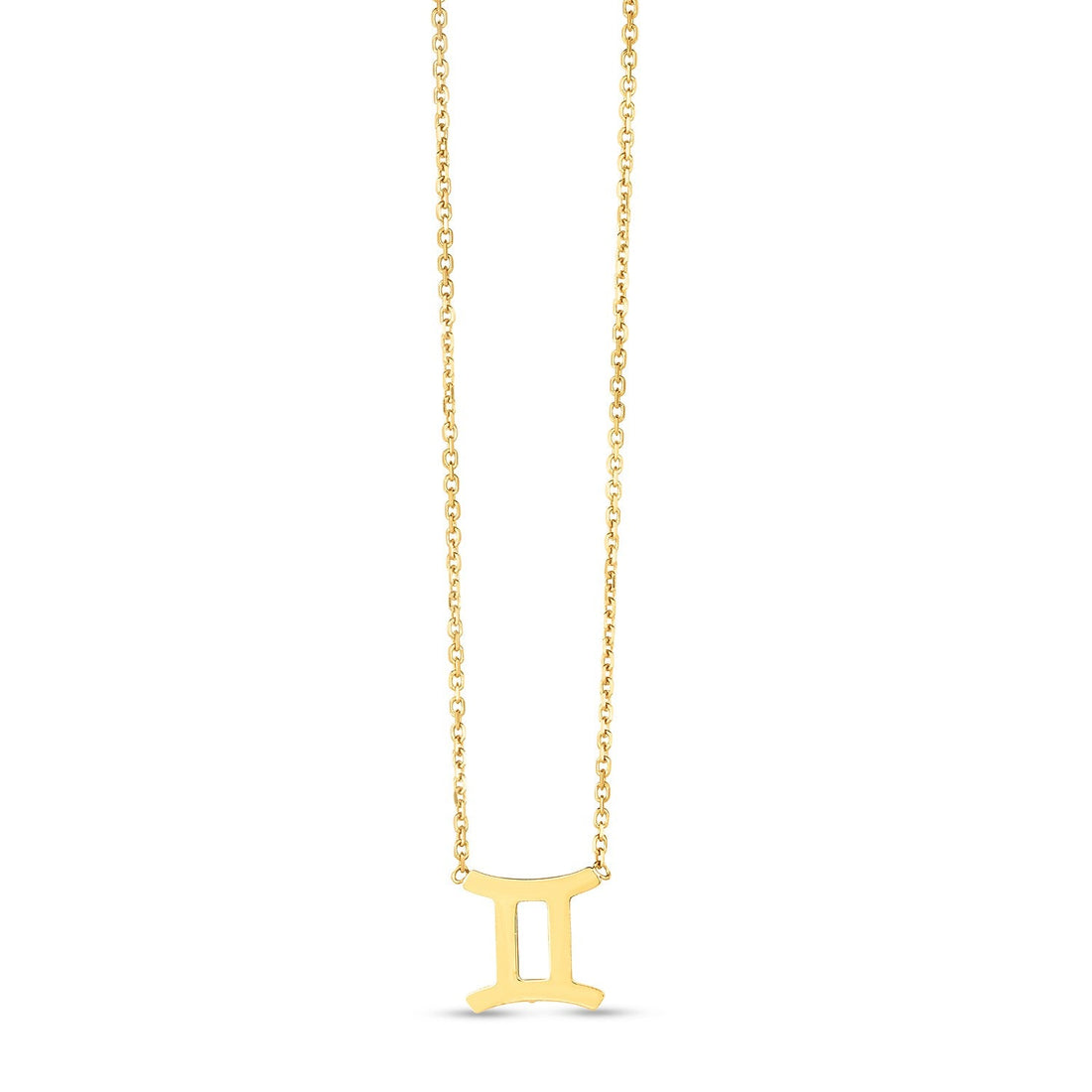 14K Yellow Gold Gemini Necklace - Coolpeacock