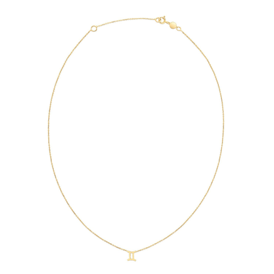 14K Yellow Gold Gemini Necklace - Coolpeacock