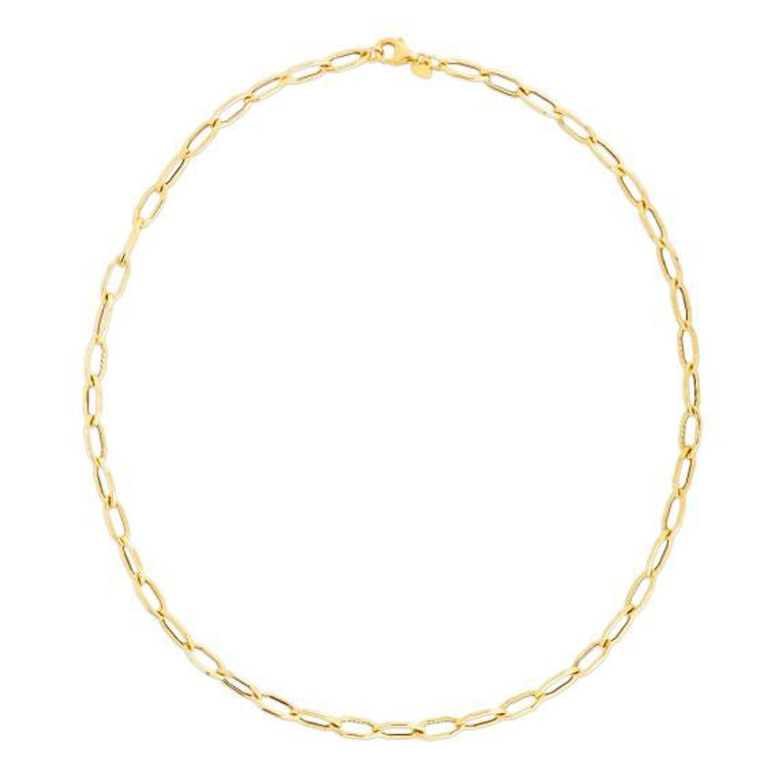 14k Yellow Gold Hexagon Link Necklace - Coolpeacock