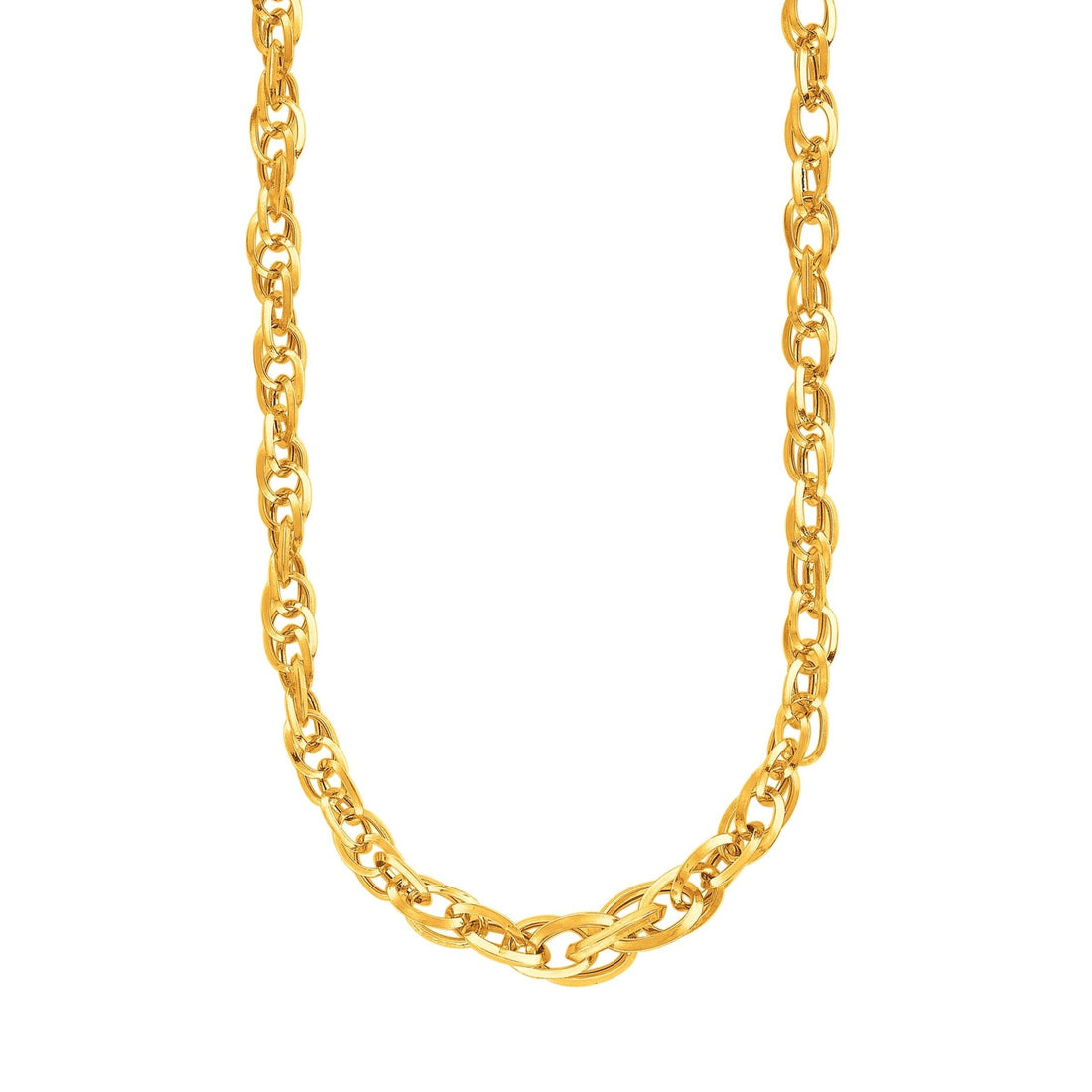 14k Yellow Gold Ornate Prince of Wales Chain Necklace - Coolpeacock