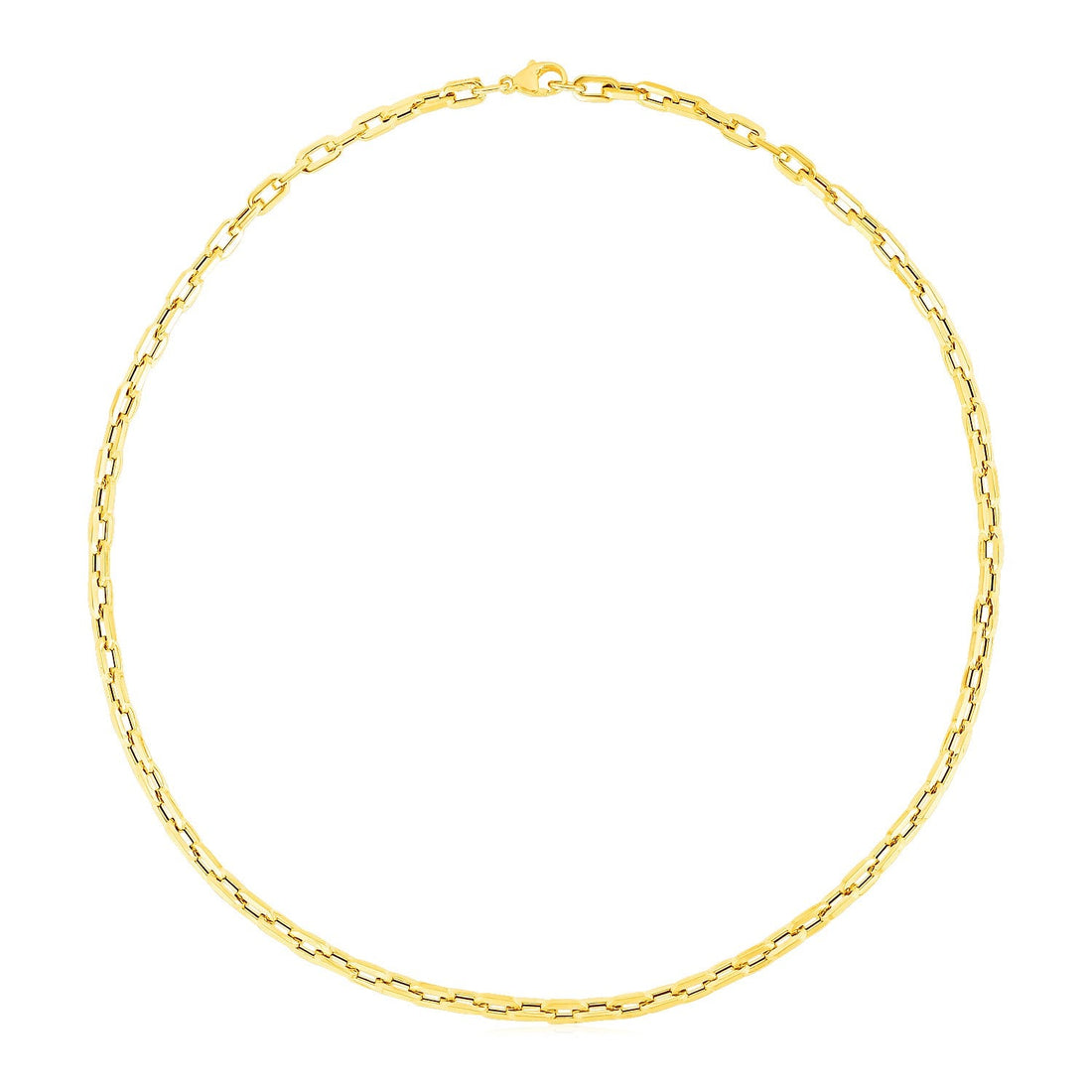 14k Yellow Gold Paperclip Chain Necklace - Coolpeacock