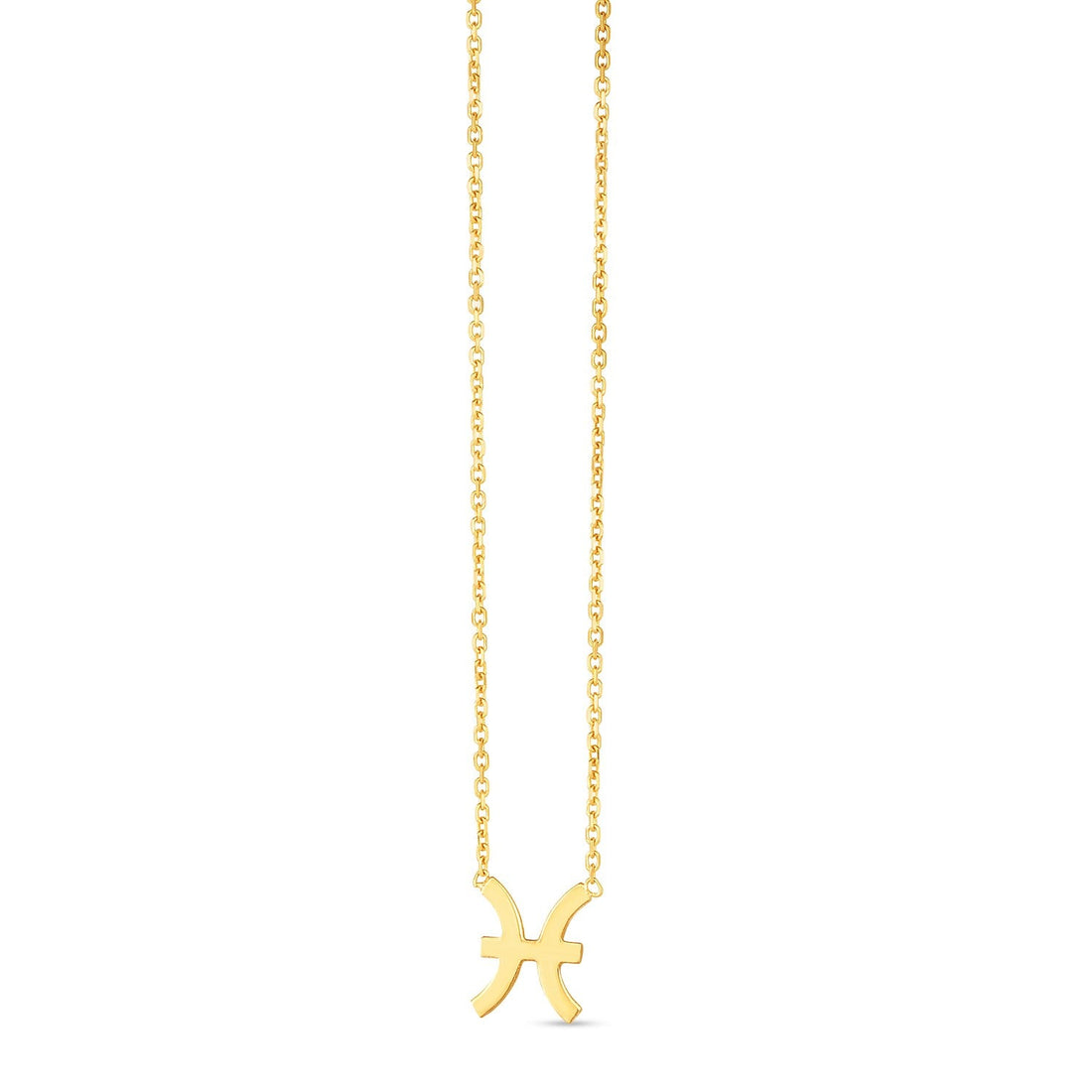 14K Yellow Gold Pisces Necklace - Coolpeacock