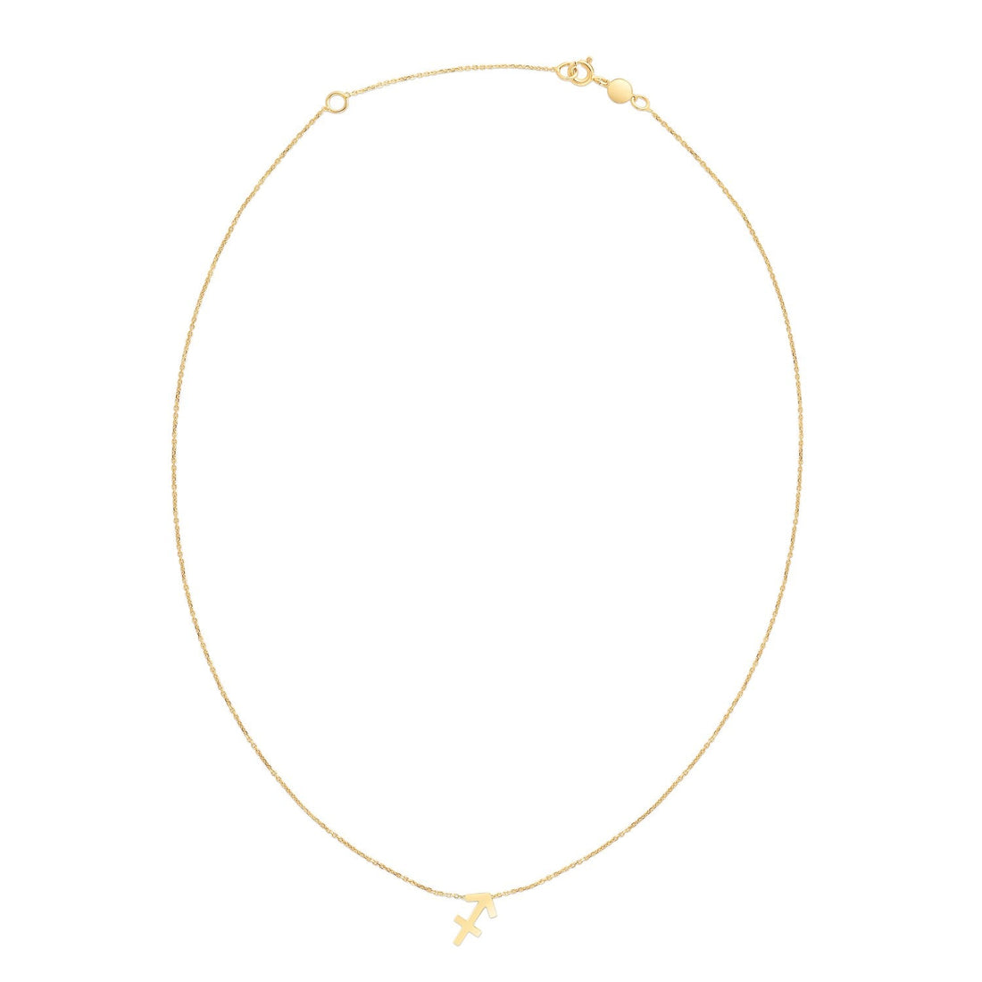 14K Yellow Gold Sagittarius Necklace - Coolpeacock