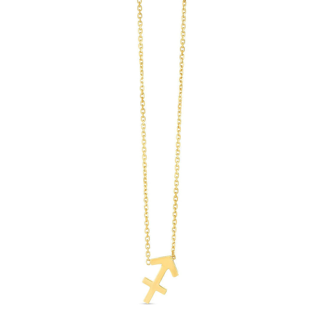 14K Yellow Gold Sagittarius Necklace - Coolpeacock