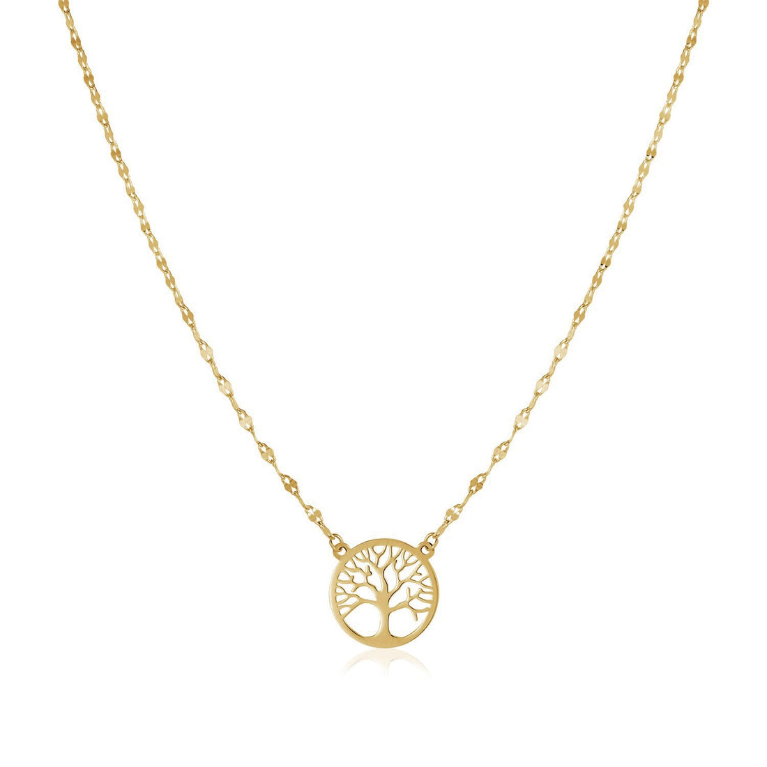 14K Yellow Gold Tree of Life Necklace - Coolpeacock